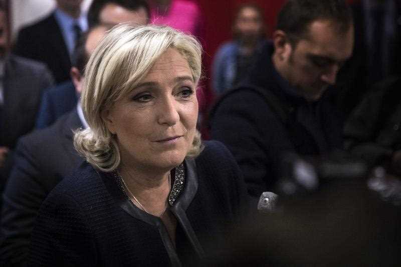 French far right party leader Marine Le Pen answers media questions after she launched her campaign for the French presidential elections of 2017 in Paris, France, 16 November 2016. French far right party leader Marine Le Pen answers media questions after she launched her campaign for the French presidential elections of 2017 in Paris, France, 16 November 2016.