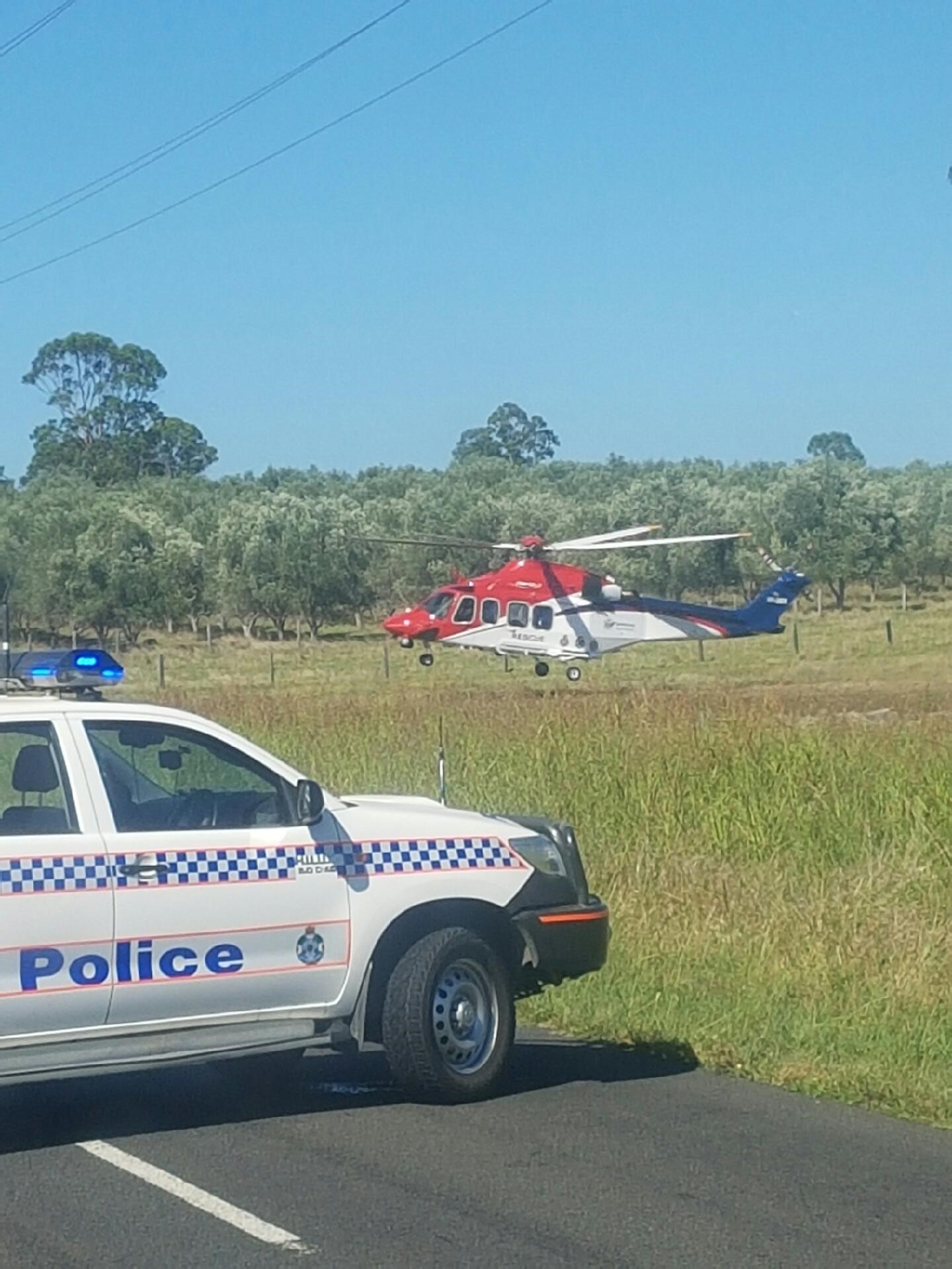 Police at the scene of a fatal traffic crash at Kalbar on Monday morning. Police at the scene of a fatal traffic crash at Kalbar on Monday morning.