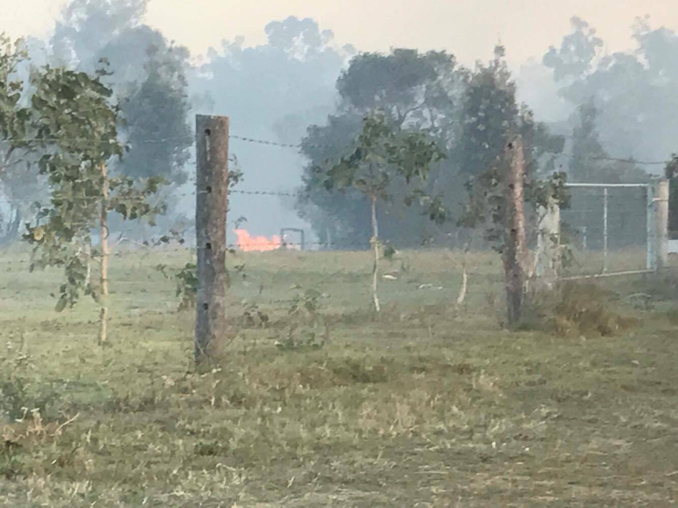 The Calavos area fire on Monday afternoon. The Calavos area fire on Monday afternoon.