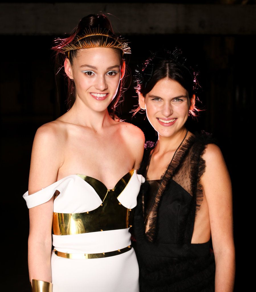 Australia's Next Top Model finalists Aleyna FitzGerald and Sabine Jamieson pictured before their grand final catwalk show. Australia's Next Top Model finalists Aleyna FitzGerald and Sabine Jamieson pictured before their grand final catwalk show.