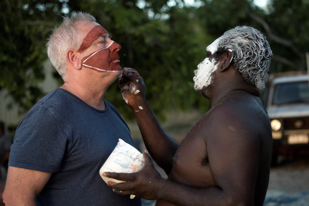 Ian 'Dicko' Dickson, left, in a scene from the season two of the TV series First Contact. Ian 'Dicko' Dickson, left, in a scene from the season two of the TV series First Contact.
