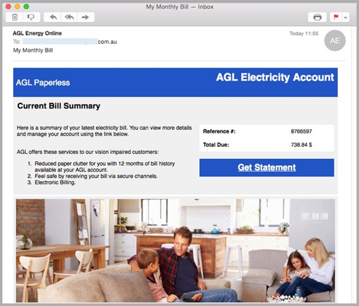 An example of a scam email or notice. An example of a scam email or notice.