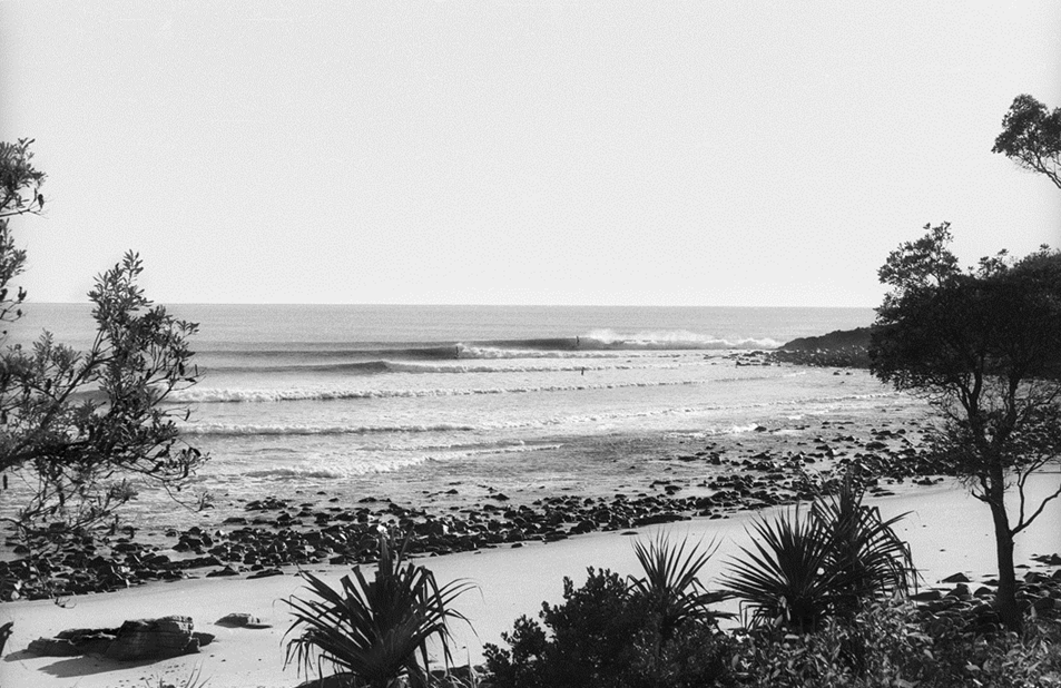 This photo was taken by Bob Weeks at Tea Tree Bay in Noosa in the '60s. The waves still look the same today but the crowds are a lot bigger than three guys. This photo was taken by Bob Weeks at Tea Tree Bay in Noosa in the '60s. The waves still look the same today but the crowds are a lot bigger than three guys.