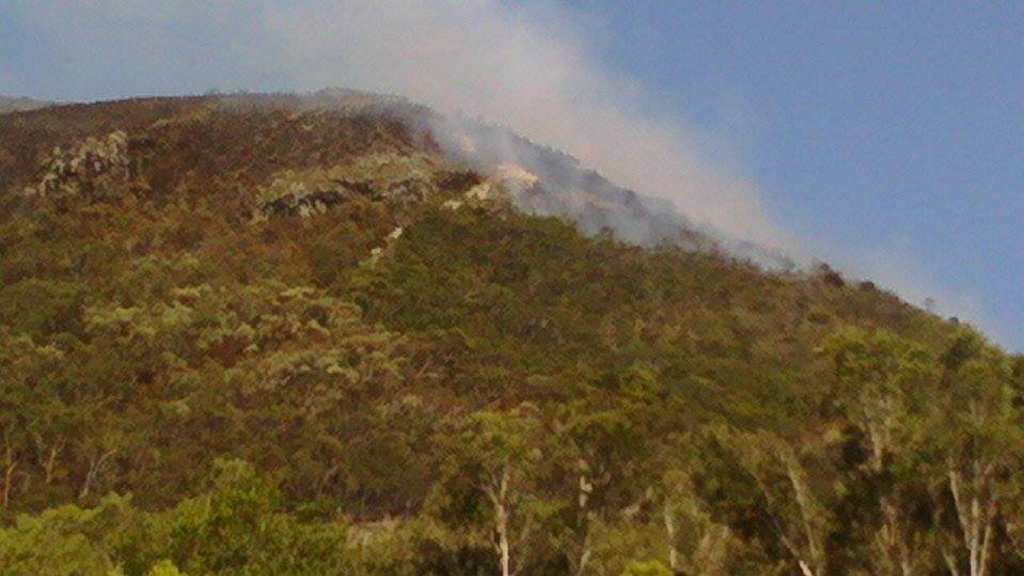 The fire on Mount Coolum continues to burn this morning. The fire on Mount Coolum continues to burn this morning.