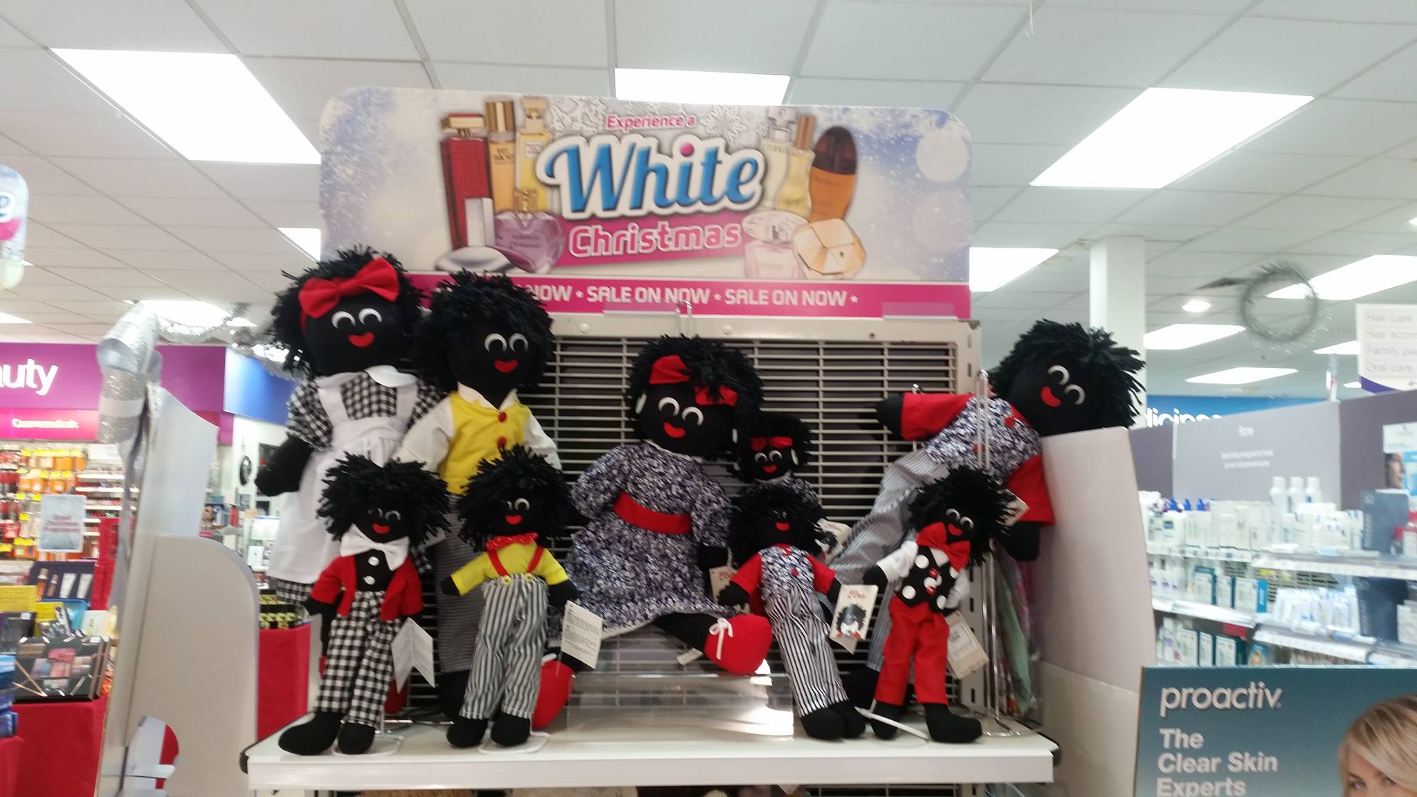 DOLL DILEMMA: A display at a Toowoomba chemist caused controversy in the city, with an Aboriginal activist demanding its removal. Photo George Helon / Twitter
DOLL DILEMMA: A display at a Toowoomba chemist caused controversy in the city, with an Aboriginal activist demanding its removal. Photo George Helon / Twitter