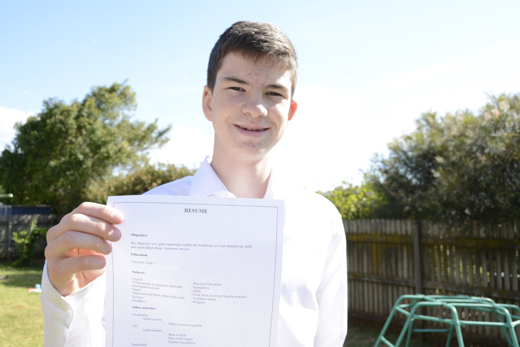 WANTS TO WORK: Toowoomba's Declan Traise might be 13, but he already wants to enter the workforce. WANTS TO WORK: Toowoomba's Declan Traise might be 13, but he already wants to enter the workforce.