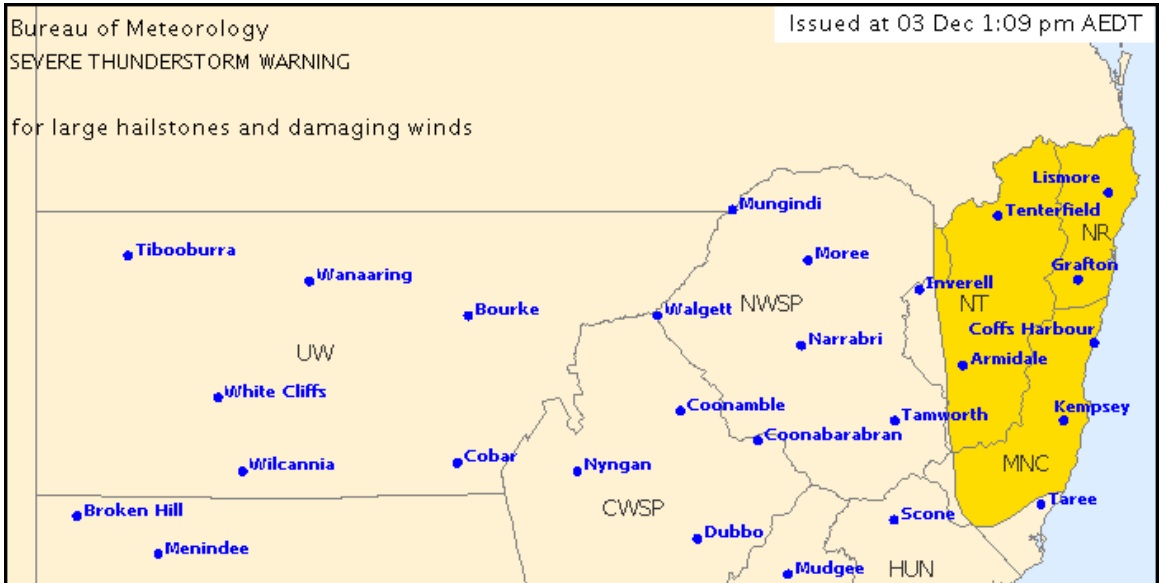 Weather warnings are in place for these areas on the Northern Rivers. Weather warnings are in place for these areas on the Northern Rivers.