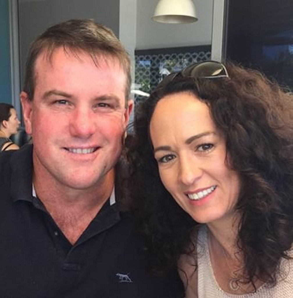 Toowoomba man Scott Stallman, 44, with wife Monique, was run over and died in his driveway on Friday night.
