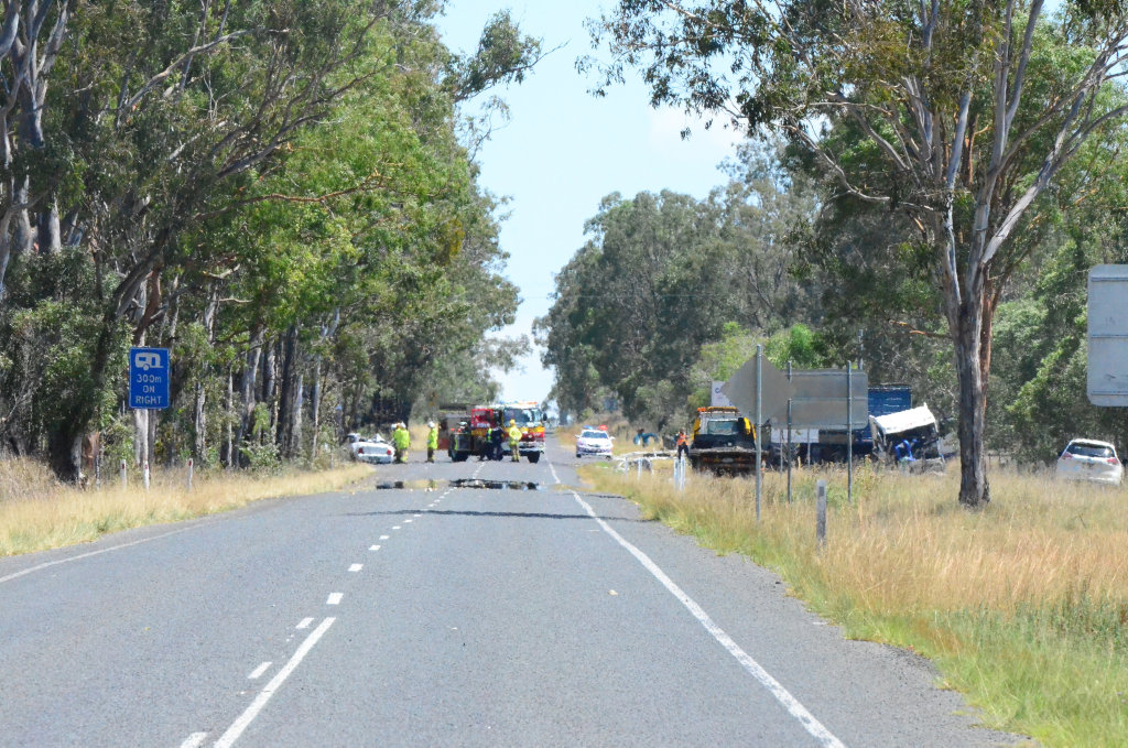 Two car collision south of Nanango. Sunday, December 4 2016. Two car collision south of Nanango. Sunday, December 4 2016.