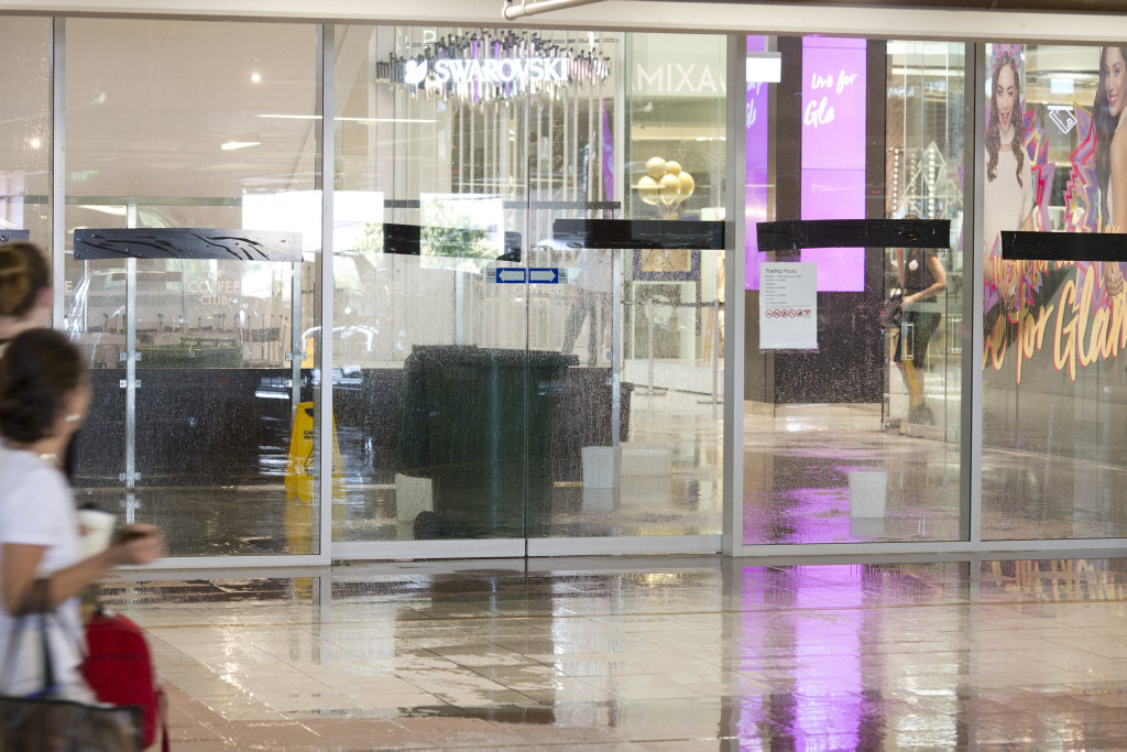 Water can be seen flooding areas of Grand Central shopping centre, Sunday, December 04, 2016. Water can be seen flooding areas of Grand Central shopping centre, Sunday, December 04, 2016.