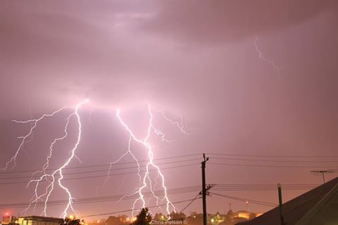 Chris Poison posted this amazing capture of the lightning over Ipswich. Source: Higgins Storm Chasing / Facebook Chris Poison posted this amazing capture of the lightning over Ipswich. Source: Higgins Storm Chasing / Facebook