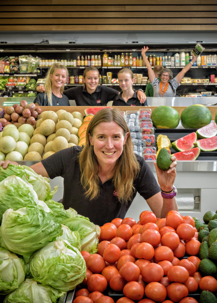 Even the shoppers are excited about the opening of Causley Fresh Grafton as owner Jess Causley (front) poses in front of her staff. Even the shoppers are excited about the opening of Causley Fresh Grafton as owner Jess Causley (front) poses in front of her staff.