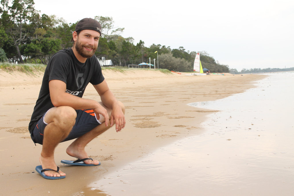 Image for sale: Patrick Janke from Germany is one of many international travellers who has chosen to visit Fraser Coast on his journey.