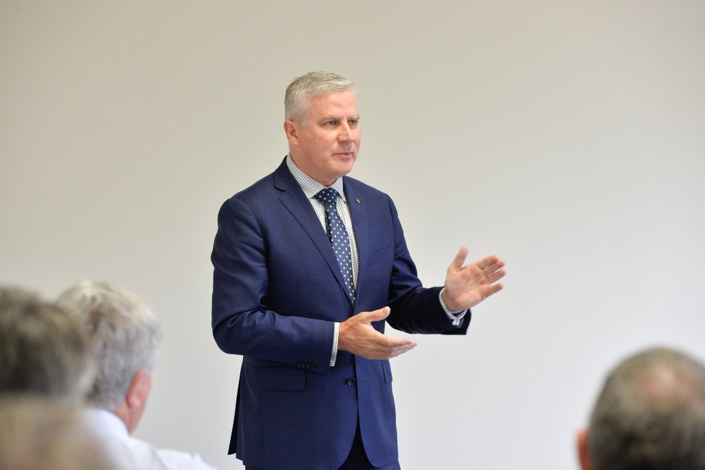 Michael McCormack mp at Northern Oil Refineries. Michael McCormack mp at Northern Oil Refineries.
