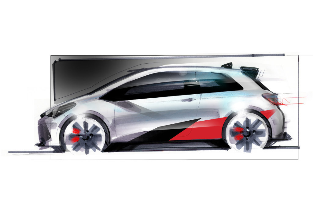 Sketch of a future Toyota Yaris hot hatch. Sketch of a future Toyota Yaris hot hatch.