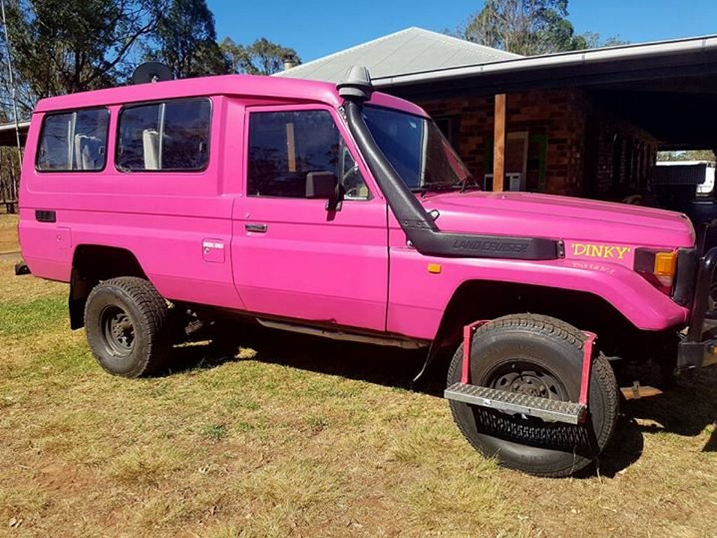 PRETTY IN PINK: Feel like buying a hot pink Land Cruiser? Well now you can, after a Toowoomba man put it up for sale on Facebook.