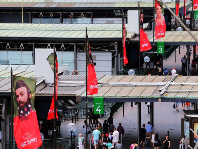 The Very Merry banners were torn down yesterday after NSW Finance Minister Dominic Perrottet intervened. The Very Merry banners were torn down yesterday after NSW Finance Minister Dominic Perrottet intervened.