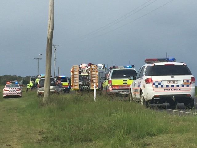 Two ambulance crews are on scene. Two ambulance crews are on scene.
