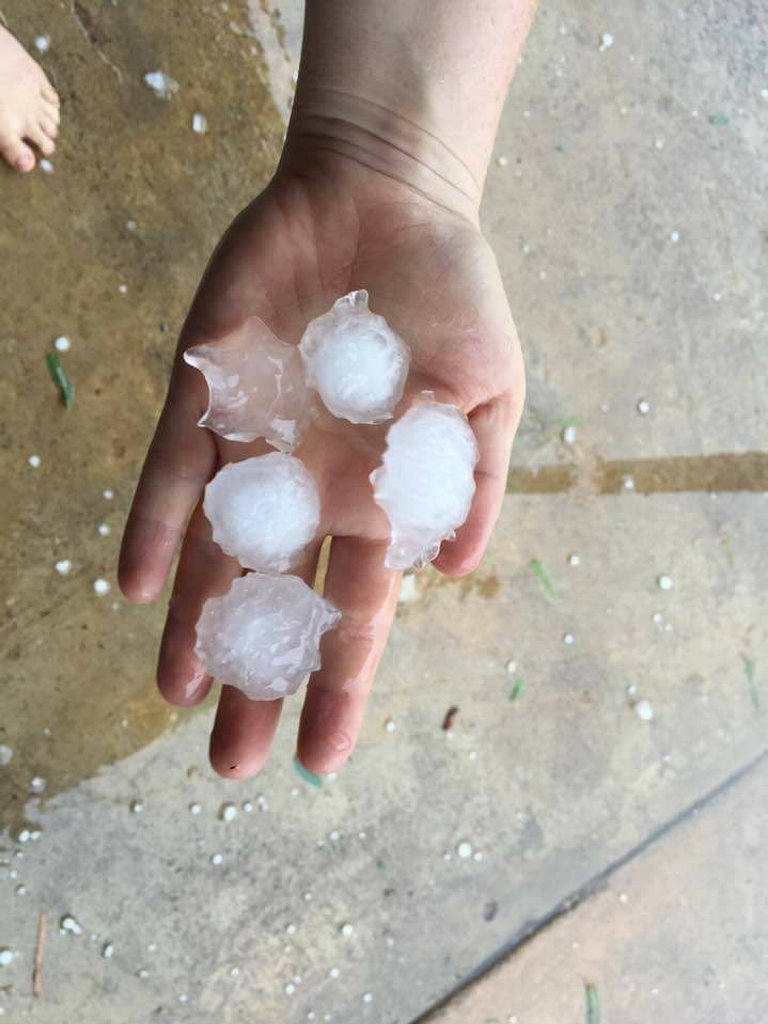 Golf ball size hail fell in Riverview, Ipswich. Golf ball size hail fell in Riverview, Ipswich.