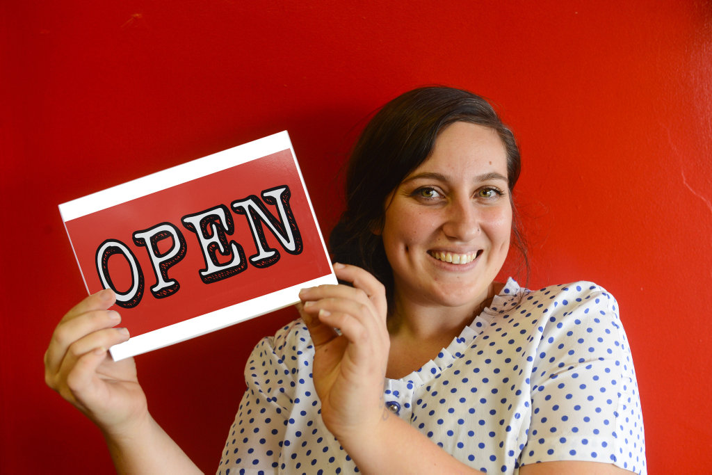 Manager of The Tilted Teaspoon Cafe Skye Harrison - open for business Photo Adam Hourigan / The Daily Examiner Manager of The Tilted Teaspoon Cafe Skye Harrison - open for business Photo Adam Hourigan / The Daily Examiner
