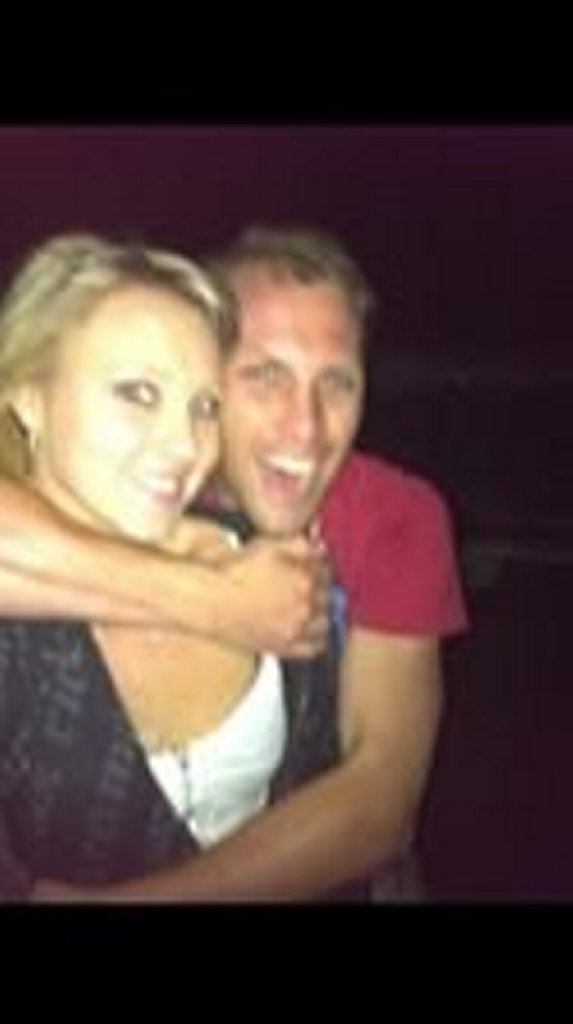 Chrissy Thompson with Simon Prideaux. Chrissy Thompson with Simon Prideaux.