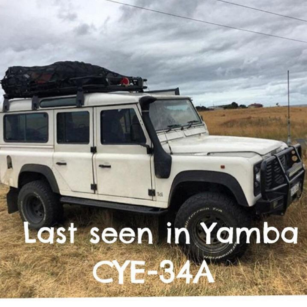 The image posted by missing teenager Emma Powell's mother of the family's white Land Rover Defender, which it is believed she may be travelling in. The image posted by missing teenager Emma Powell's mother of the family's white Land Rover Defender, which it is believed she may be travelling in.