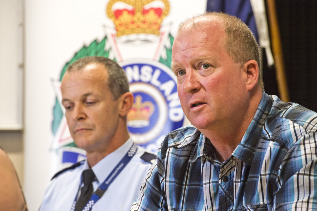 FAMILY PLEA: ( From left ) Acting Snr Sgt Jeremy Sheldrick and Dean Anderson. Press conference regarding search for missing Toowoomba man Paul Anderson. Friday Dec 23, 2016. FAMILY PLEA: ( From left ) Acting Snr Sgt Jeremy Sheldrick and Dean Anderson. Press conference regarding search for missing Toowoomba man Paul Anderson. Friday Dec 23, 2016.