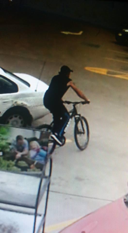 The man caught on Supa IGA Lowood's CCTV footage. The man caught on Supa IGA Lowood's CCTV footage.