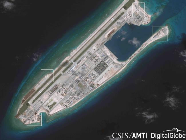 Images of anti-aircraft and antimissile systems on artificial islands built by China in the South China Sea, according to the Asia Maritime Transparency Initiative at the Centre for Strategic and International Studies. Images of anti-aircraft and antimissile systems on artificial islands built by China in the South China Sea, according to the Asia Maritime Transparency Initiative at the Centre for Strategic and International Studies.