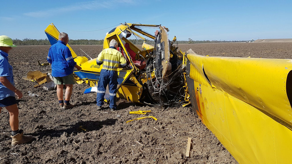 ON SCENE: A pilot is in a critical condition after a light aircraft crash landing in Goondiwindi region this morning. Credit: RACQ LifeFlight ON SCENE: A pilot is in a critical condition after a light aircraft crash landing in Goondiwindi region this morning. Credit: RACQ LifeFlight