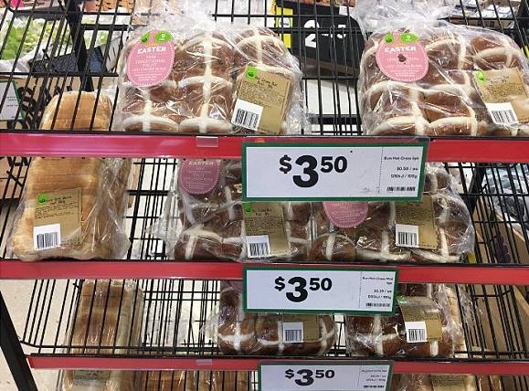 Some Woolworths stores started stocking hot cross buns on Boxing Day. Some Woolworths stores started stocking hot cross buns on Boxing Day.