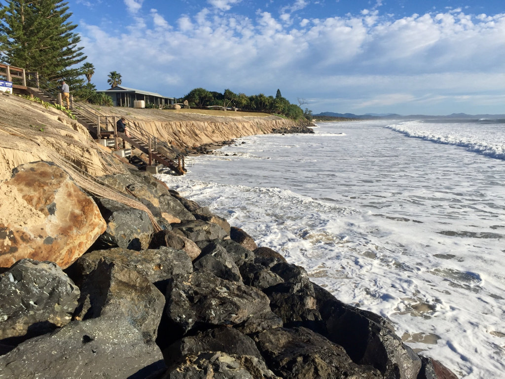 BEACH DEATH: The scene where a man's body was found floating in the water. BEACH DEATH: The scene where a man's body was found floating in the water.