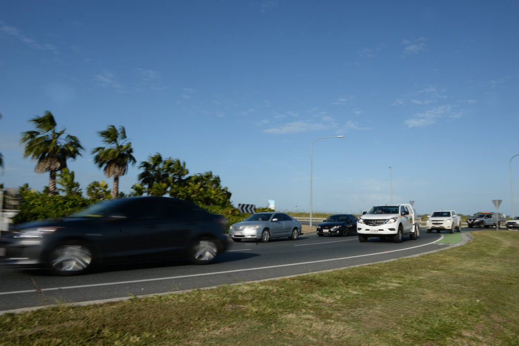 Traffic at the intersection of the Bruce Highway and Stockroute Rd, where the Mackay Ring Road will cut through. Traffic at the intersection of the Bruce Highway and Stockroute Rd, where the Mackay Ring Road will cut through.