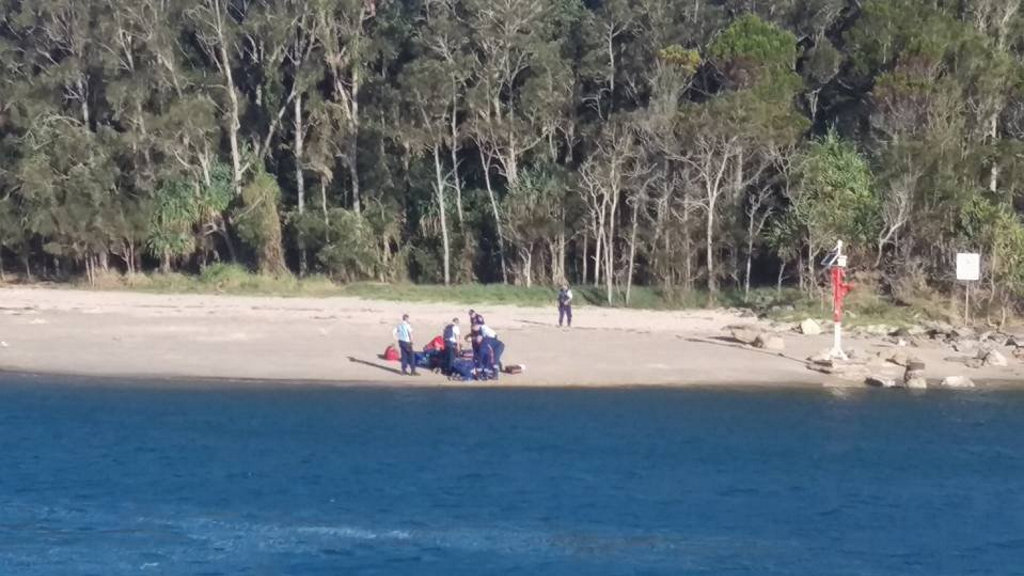 A man has died after being pulled from the surf at Shark Bay, Evans Head. A man has died after being pulled from the surf at Shark Bay, Evans Head.