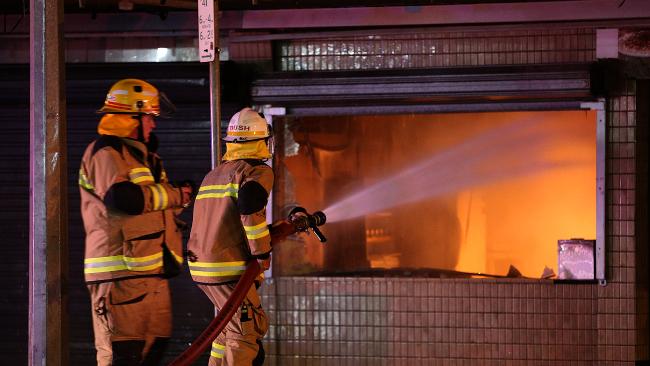 Leo’s Snack Bar at Moorooka was in a Moorooka building destroyed by fire last night. PIC Marc Robertson. Leo’s Snack Bar at Moorooka was in a Moorooka building destroyed by fire last night. PIC Marc Robertson.