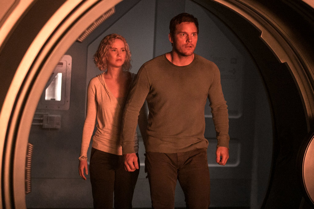 Jennifer Lawrence and Chris Pratt in a scene from the movie Passengers. Jennifer Lawrence and Chris Pratt in a scene from the movie Passengers.