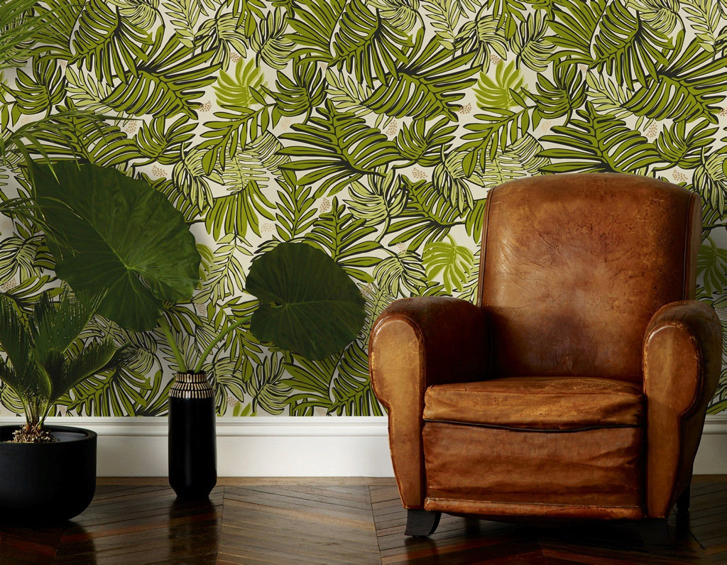 Vibrant greens and rich timbers will be on trend in 2017, like this wallpaper by Justina Blakeney for Hygge & West. Find it at thejungalow.com. Vibrant greens and rich timbers will be on trend in 2017, like this wallpaper by Justina Blakeney for Hygge & West. Find it at thejungalow.com.