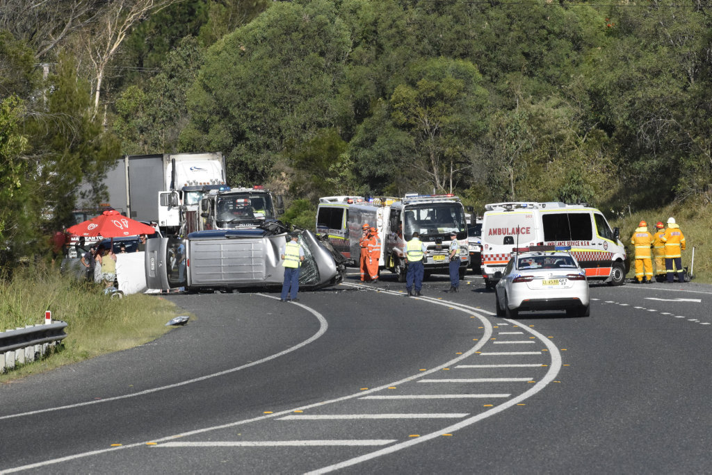 TRAGIC: The scene of the fatal two-car collision at Sheehys Ln, Tyndale. TRAGIC: The scene of the fatal two-car collision at Sheehys Ln, Tyndale.