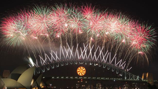 Sydney's New Year's Eve fireworks. Sydney's New Year's Eve fireworks.