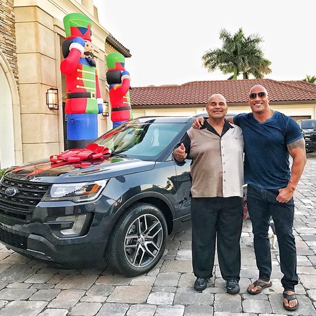Dwayne Johnson and his dad in a picture the star shared on his Instagram page. Dwayne Johnson and his dad in a picture the star shared on his Instagram page.