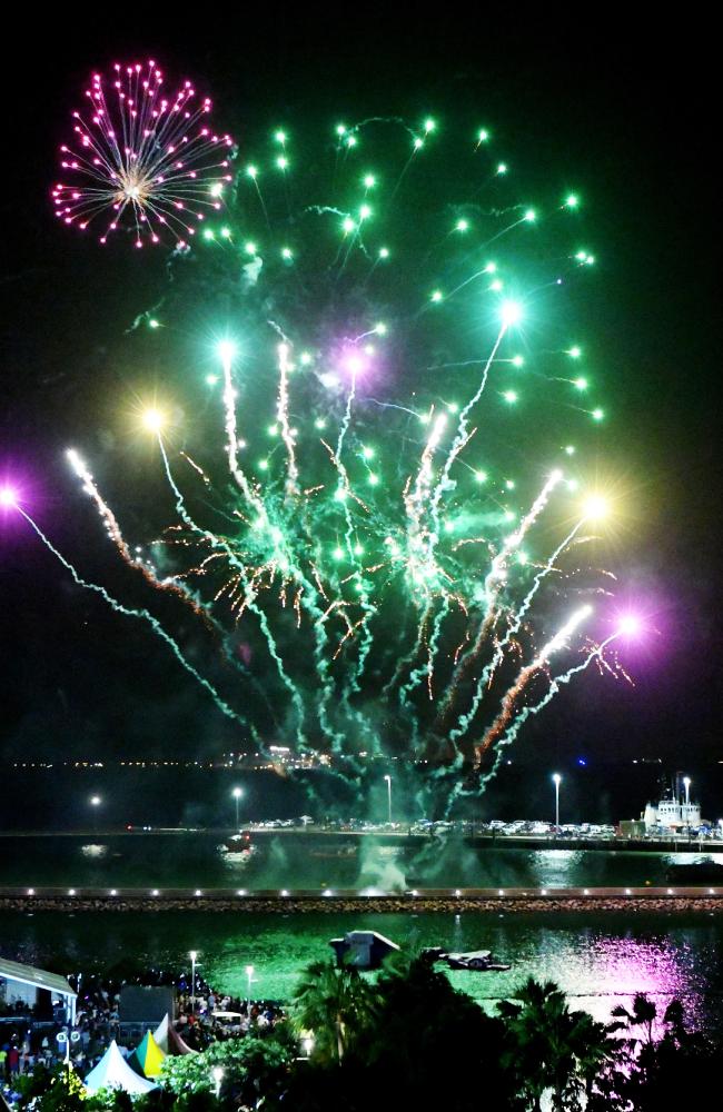 Fireworks celebrate New Years Eve at the Darwin waterfront. Fireworks celebrate New Years Eve at the Darwin waterfront.