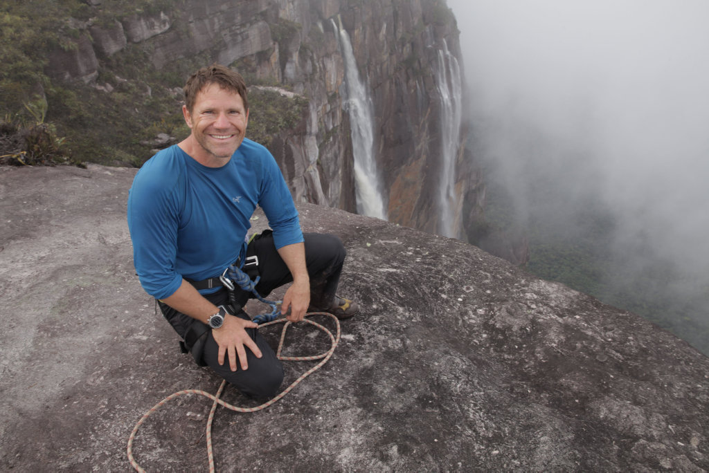 Adventurer and TV presenter Steve Backshall at the top of the worlds highest waterfall, Angel Falls, in the Canaima National Park in Venezuela. Adventurer and TV presenter Steve Backshall at the top of the worlds highest waterfall, Angel Falls, in the Canaima National Park in Venezuela.