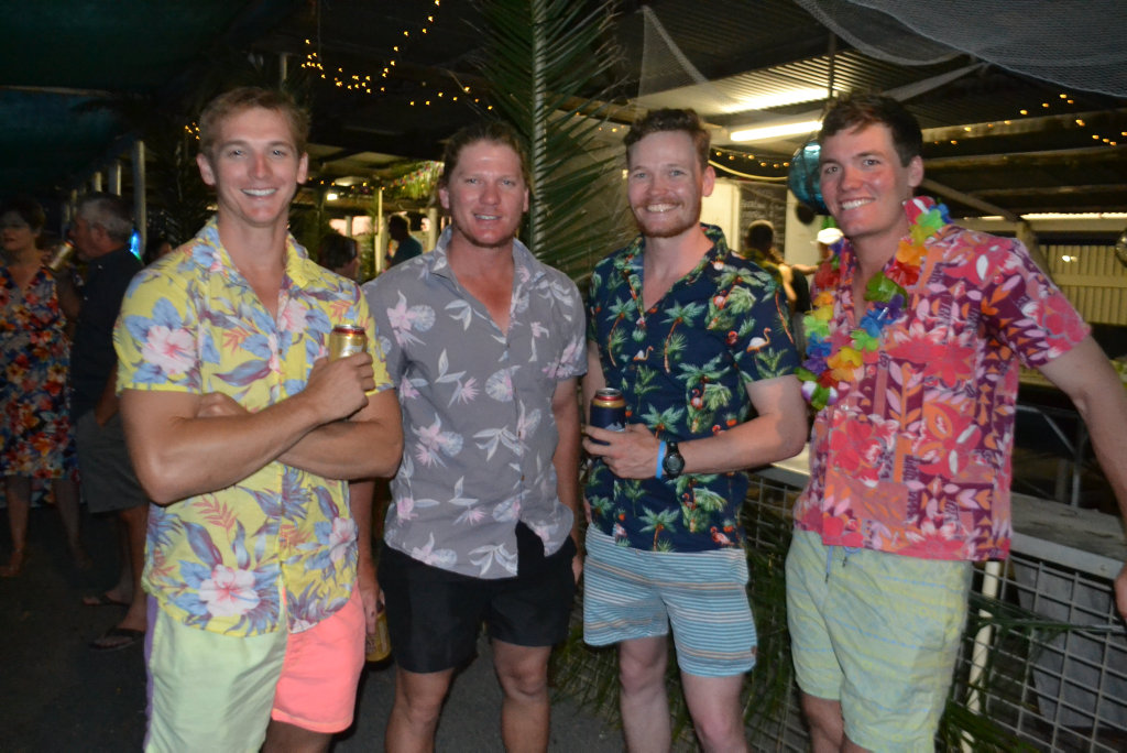 Image for sale: Josh Power, Luke Kuhl, Jamie Kerwick and Matt Rynne at the Miles New Years Eve beach party celebrations. 31/12/16.