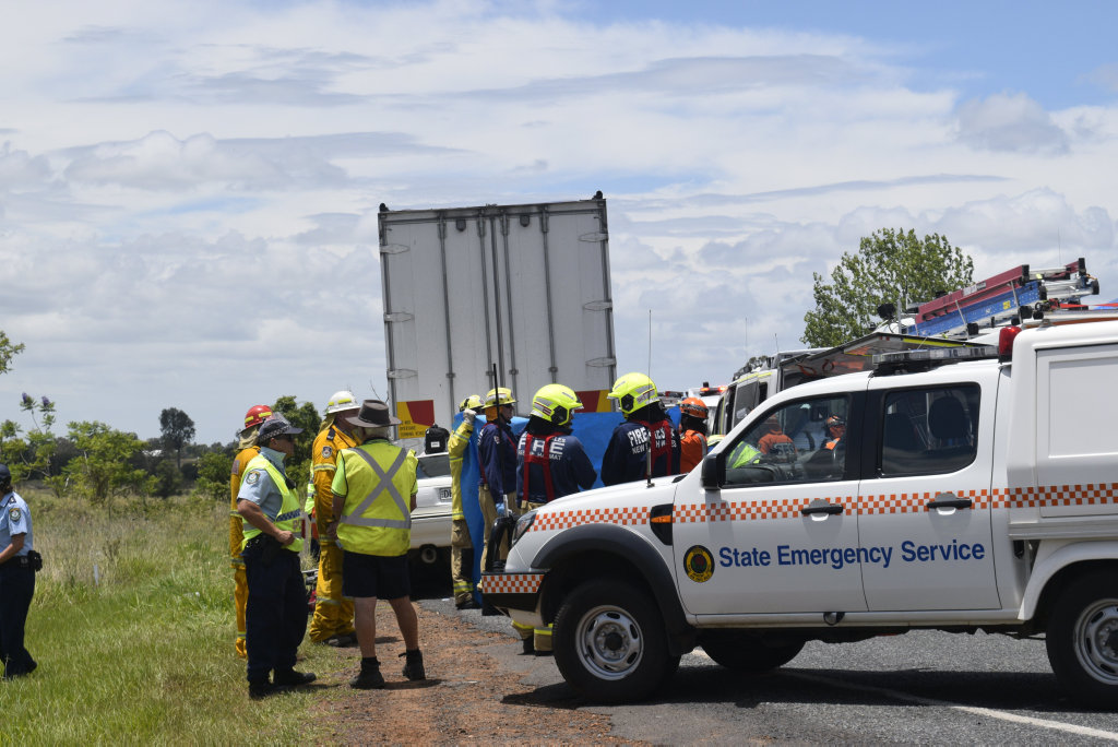 COLLISION: A man has been injured in a serious two vehicle crash at Clarenza. COLLISION: A man has been injured in a serious two vehicle crash at Clarenza.
