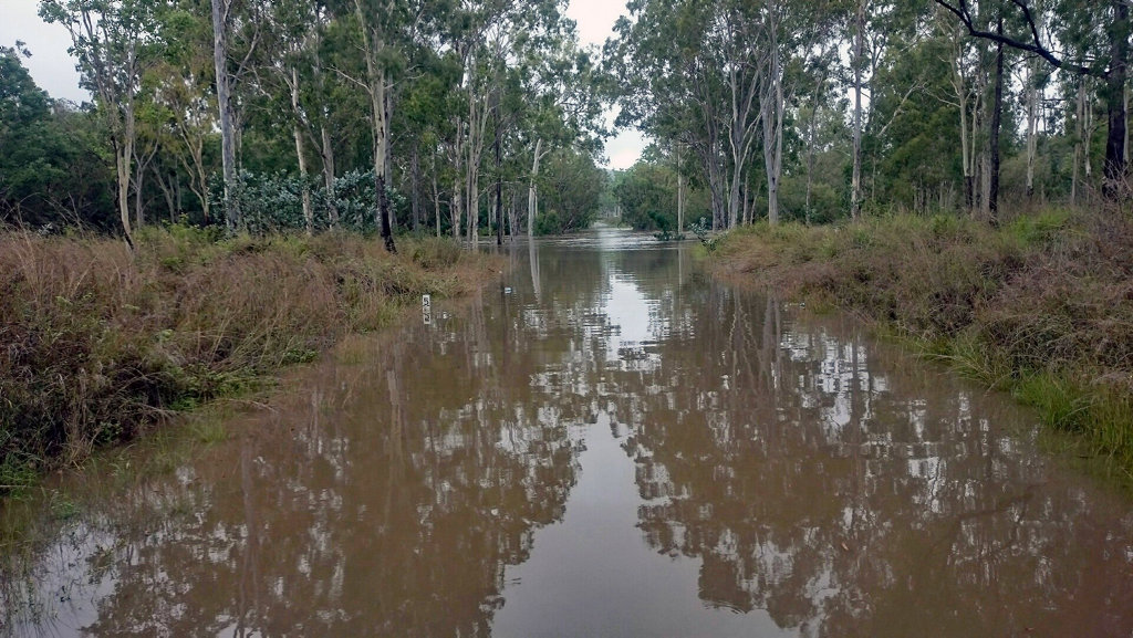 If it's flooded, forget it - Funnel Creek over Marlborough Sarina Road. If it's flooded, forget it - Funnel Creek over Marlborough Sarina Road.