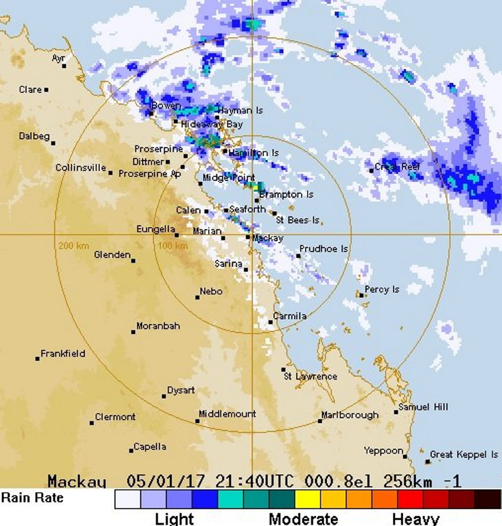The Bureau of Meteorology's radar at 7.50am. The Bureau of Meteorology's radar at 7.50am.