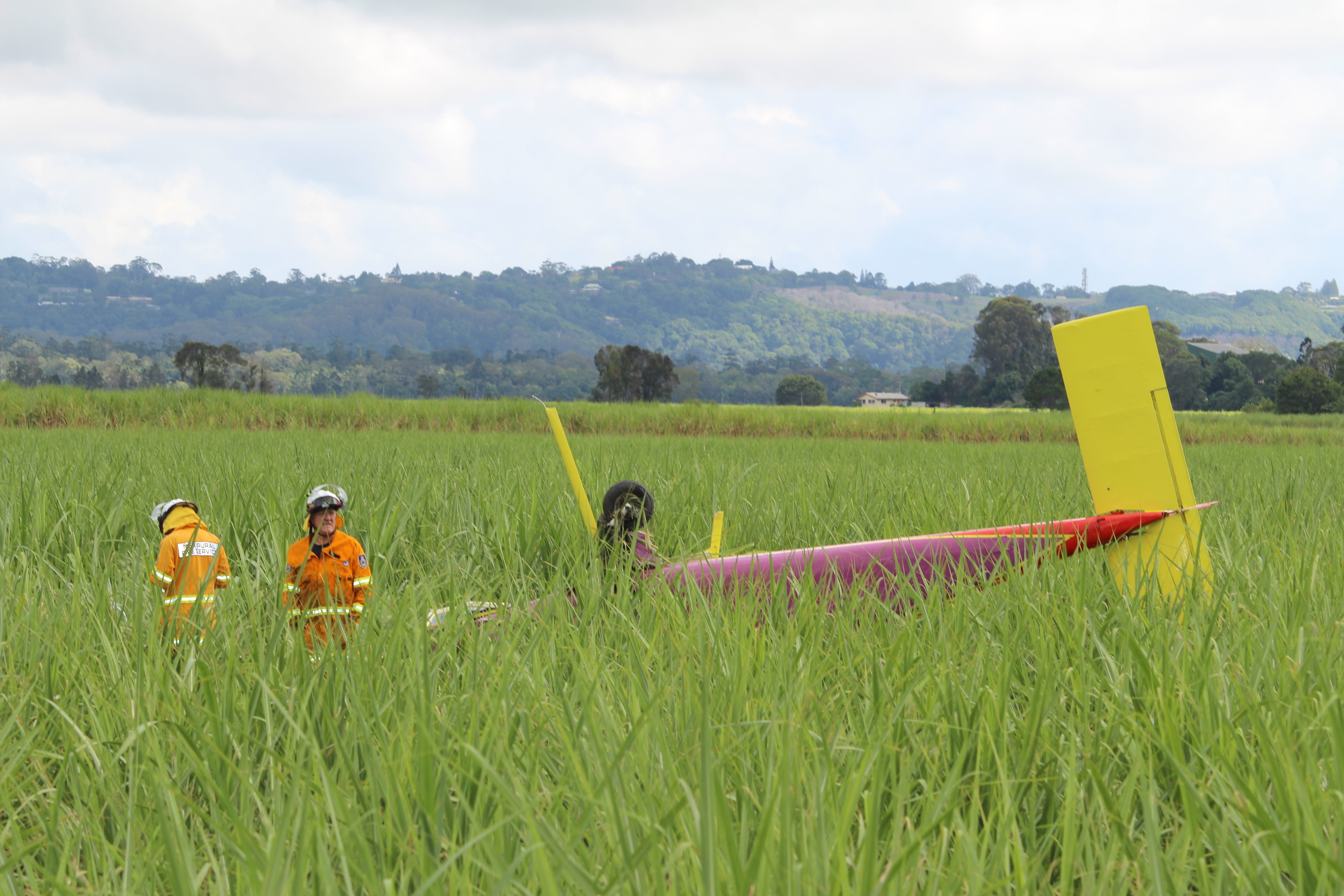 Two men survive light plane crash