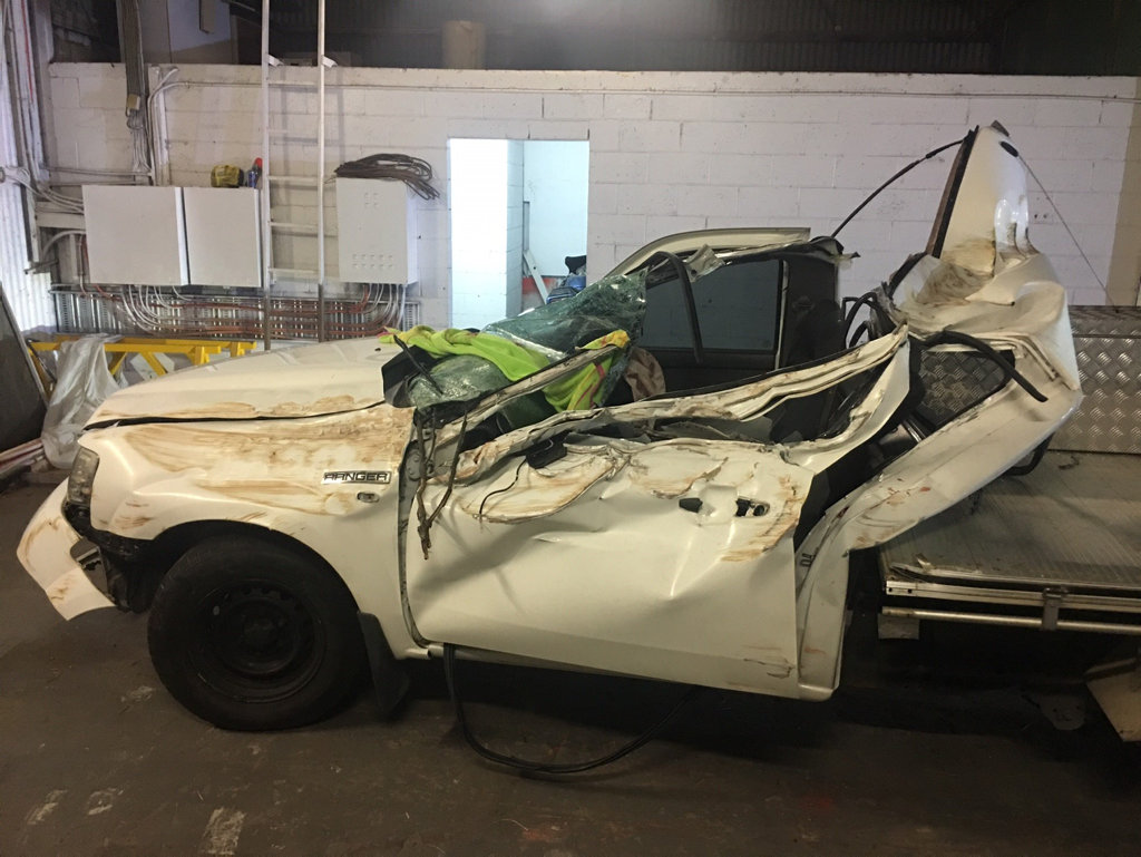 CRASH: Fatality occured on Pacific Boulevard at Buddina, near Kawana, about 7.20pm on January 6, after this ute crashed into a tree. CRASH: Fatality occured on Pacific Boulevard at Buddina, near Kawana, about 7.20pm on January 6, after this ute crashed into a tree.