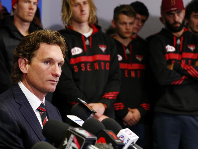 James Hird resigned as Essendon coach in 2015. James Hird resigned as Essendon coach in 2015.