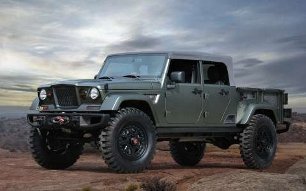 CONCEPT: The Jeep Crew Chief 715 Concept hints at what Jeep's new confirmed pick-up may look like. CONCEPT: The Jeep Crew Chief 715 Concept hints at what Jeep's new confirmed pick-up may look like.